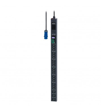 APC EPDU1116M Easy Rack PDU, Sayaç, 0U, 1 Faz, 3,7kW, 230V, 16A, x18 C13 ve x3 C19 çıkış, IEC60309 2P + E giriş