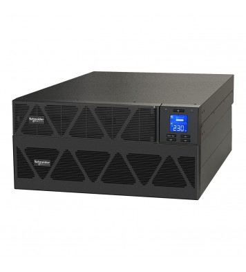 Schneider Electric SRVS10KRILRK Easy UPS 1 Faz Çevrimiçi, 10kVA/10kW, Raf Montajlı 5U, 230V, 1x Sabit Kablolu 3-kablolu (1P+N+E) çıkış, Akıllı Kart Yuvası, LCD, Genişletilmiş Çalışma Süresi, Ray kitiyle