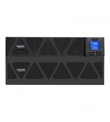 Schneider Electric SRVS10KRILRK Easy UPS 1 Faz Çevrimiçi, 10kVA/10kW, Raf Montajlı 5U, 230V, 1x Sabit Kablolu 3-kablolu (1P+N+E) çıkış, Akıllı Kart Yuvası, LCD, Genişletilmiş Çalışma Süresi, Ray kitiyle