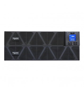 Schneider Electric SRVS1KRILRK Easy UPS 1 Fazlı Çevrimiçi, 1000VA, Raf Montajlı 4U, 230V, 3x IEC C13 çıkışı, Akıllı Kart Yuvası, LCD, Genişletilmiş çalışma süresi, Ray kitiyle