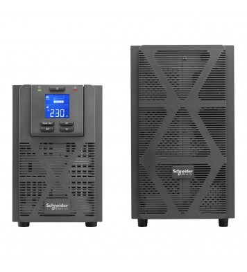 Schneider Electric SRVS2KIL Easy UPS 1 Fazlı Çevrimiçi, 2000VA, Kule, 230V, 4x IEC C13 çıkışı, Akıllı Kart Yuvası, LCD, Genişletilmiş çalışma süresi