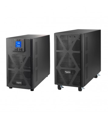 Schneider Electric SRVS6KIL Easy UPS 1 Faz Çevrimiçi, 6kVA/6kW, Kule, 230V, 1x Sabit kablolu 3 kablolu (1P+N+E) çıkış, Akıllı Kart Yuvası, LCD, Genişletilmiş Çalışma Süresi